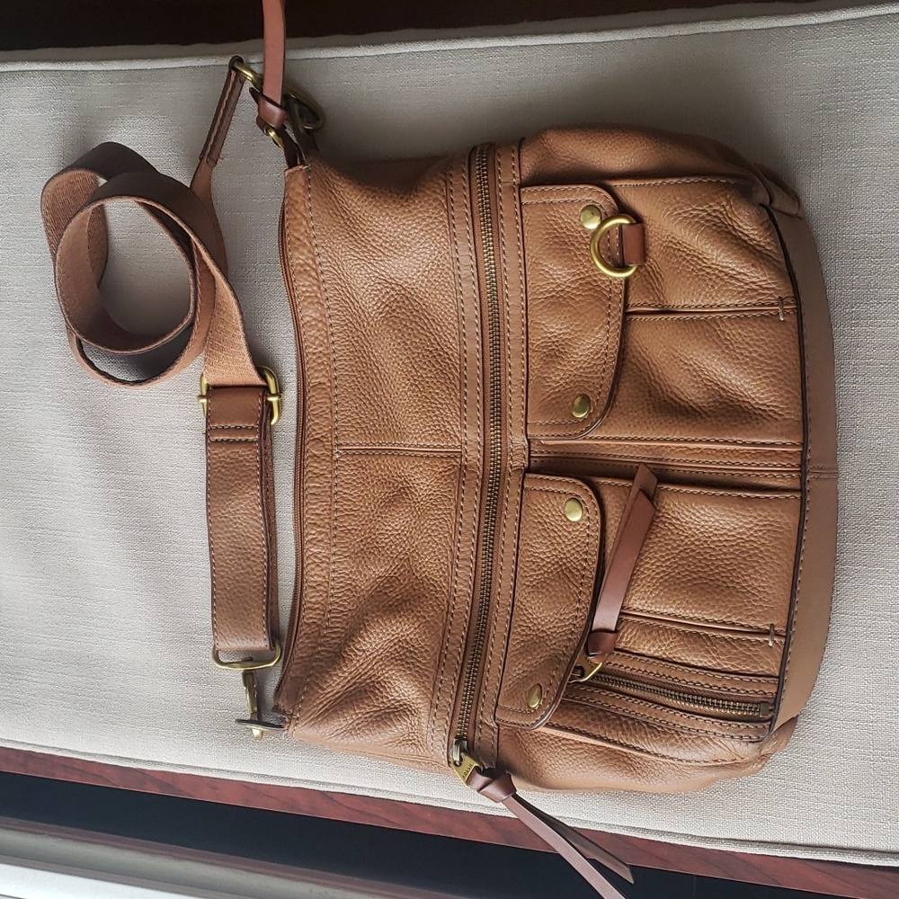 Fossil large leather crossbody
